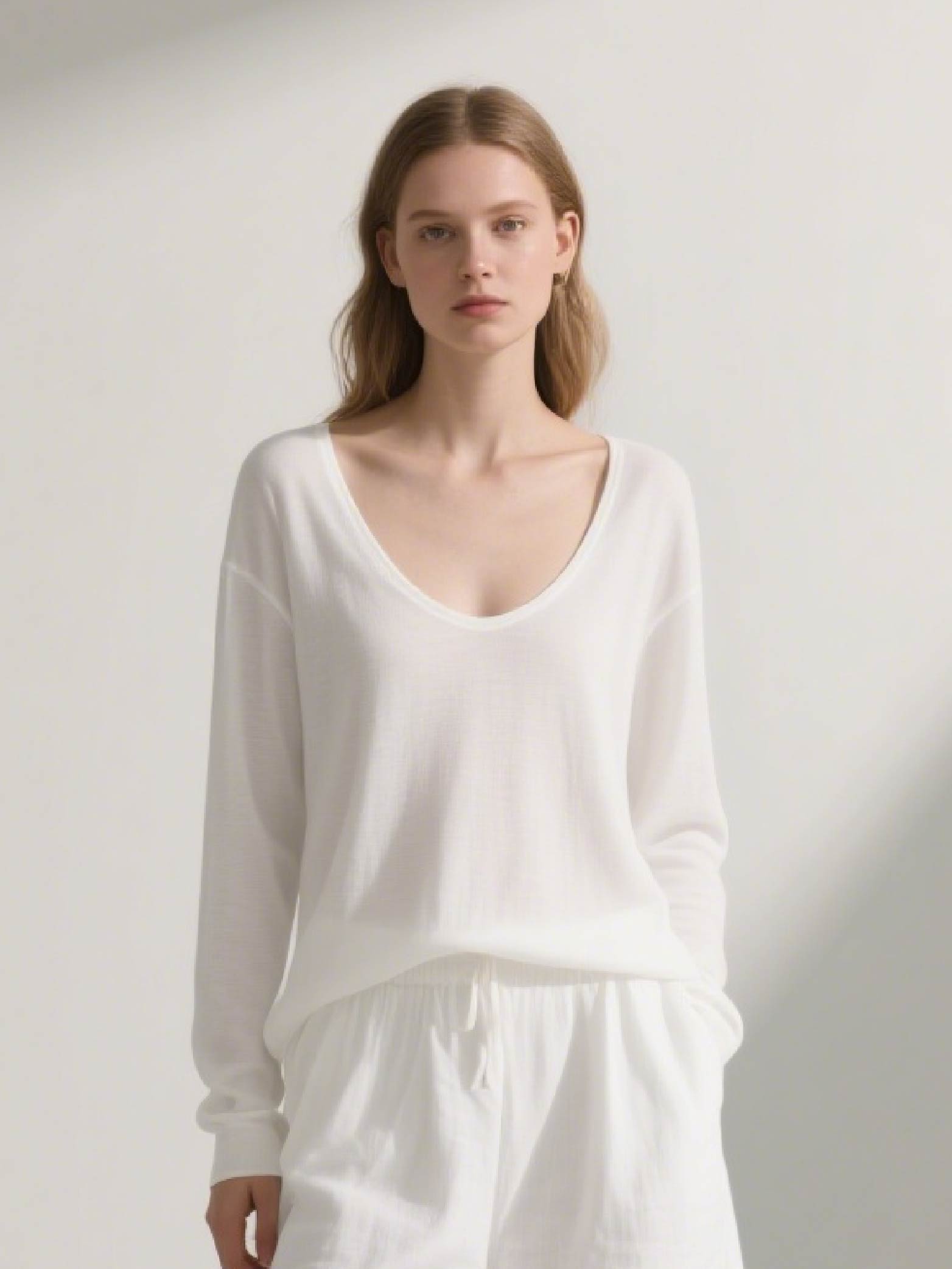 Mindful Eco 100% Silk Long Sleeve Top for Women